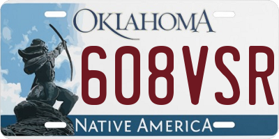 OK license plate 608VSR