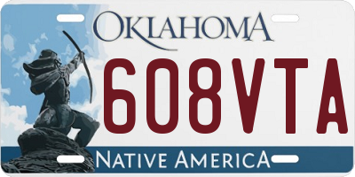 OK license plate 608VTA