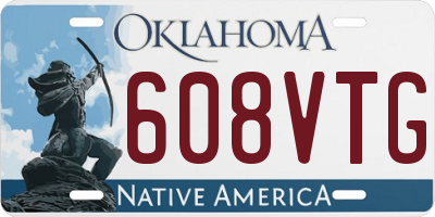 OK license plate 608VTG