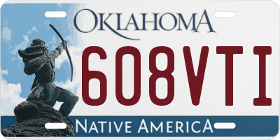 OK license plate 608VTI