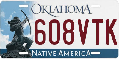 OK license plate 608VTK