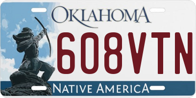 OK license plate 608VTN