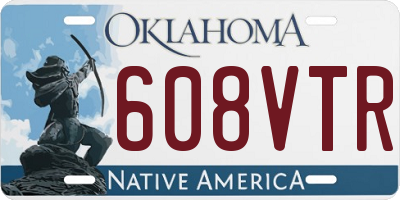 OK license plate 608VTR