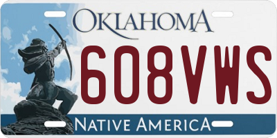 OK license plate 608VWS