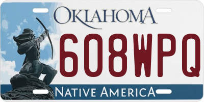 OK license plate 608WPQ