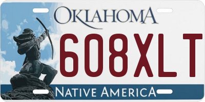 OK license plate 608XLT