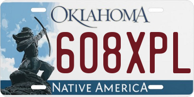 OK license plate 608XPL