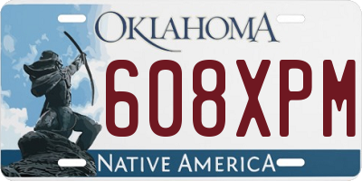 OK license plate 608XPM
