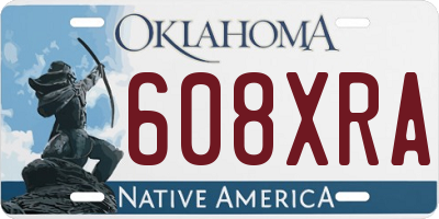 OK license plate 608XRA