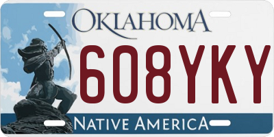OK license plate 608YKY
