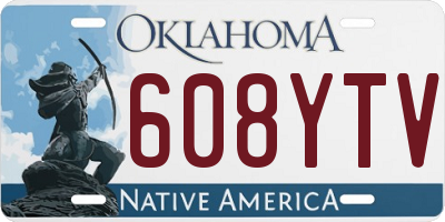 OK license plate 608YTV