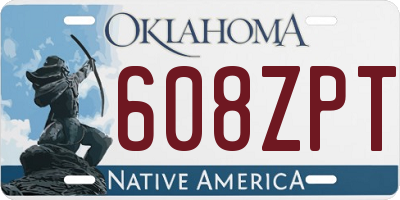 OK license plate 608ZPT