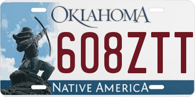 OK license plate 608ZTT