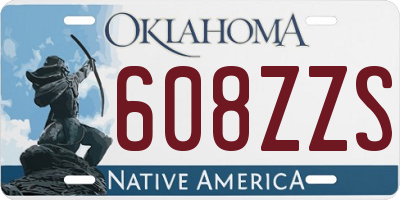 OK license plate 608ZZS