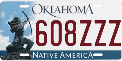 OK license plate 608ZZZ