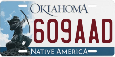 OK license plate 609AAD