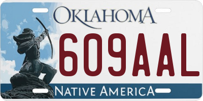 OK license plate 609AAL