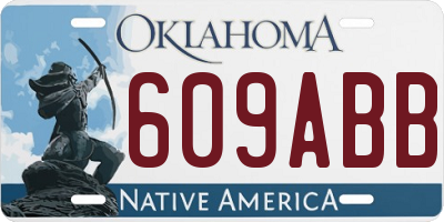 OK license plate 609ABB