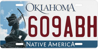OK license plate 609ABH