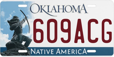 OK license plate 609ACG