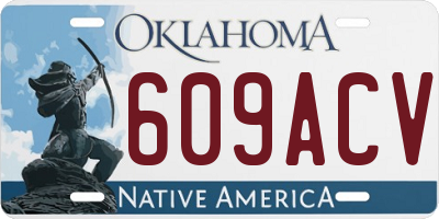 OK license plate 609ACV