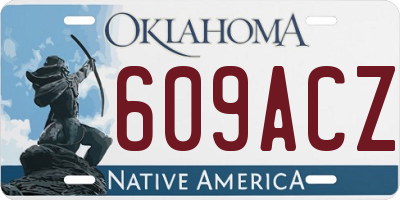 OK license plate 609ACZ