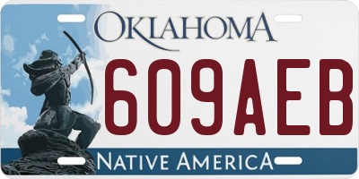 OK license plate 609AEB