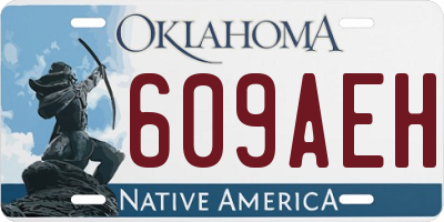 OK license plate 609AEH