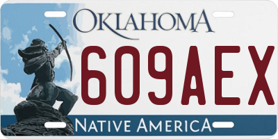 OK license plate 609AEX