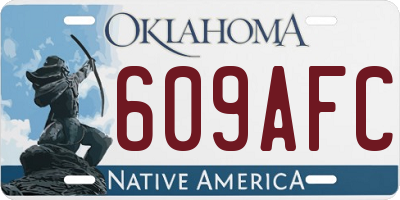 OK license plate 609AFC