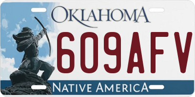 OK license plate 609AFV