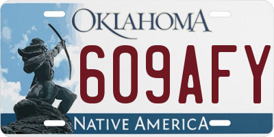 OK license plate 609AFY