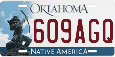 OK license plate 609AGQ