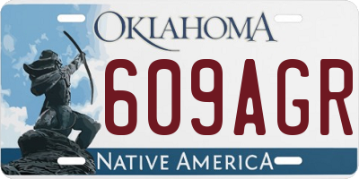 OK license plate 609AGR