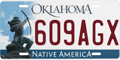 OK license plate 609AGX