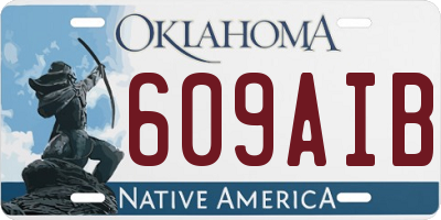 OK license plate 609AIB