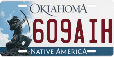 OK license plate 609AIH