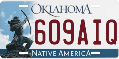 OK license plate 609AIQ