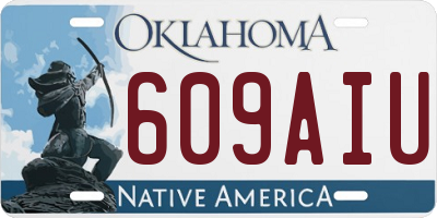 OK license plate 609AIU