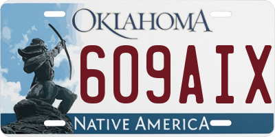 OK license plate 609AIX