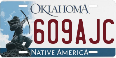 OK license plate 609AJC