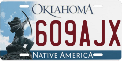 OK license plate 609AJX