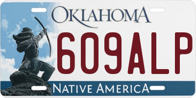 OK license plate 609ALP