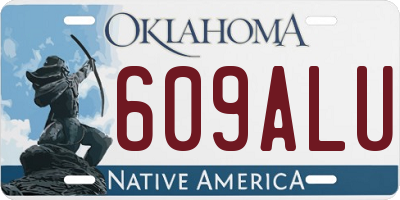 OK license plate 609ALU