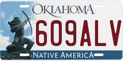OK license plate 609ALV