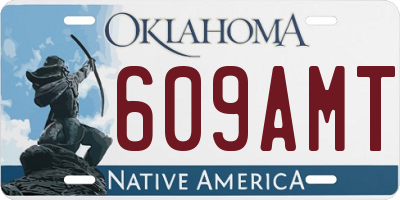 OK license plate 609AMT