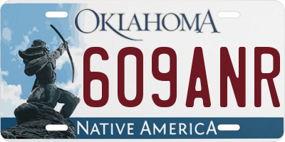 OK license plate 609ANR