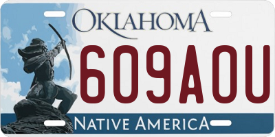 OK license plate 609AOU