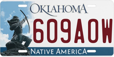 OK license plate 609AOW