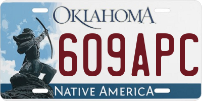 OK license plate 609APC